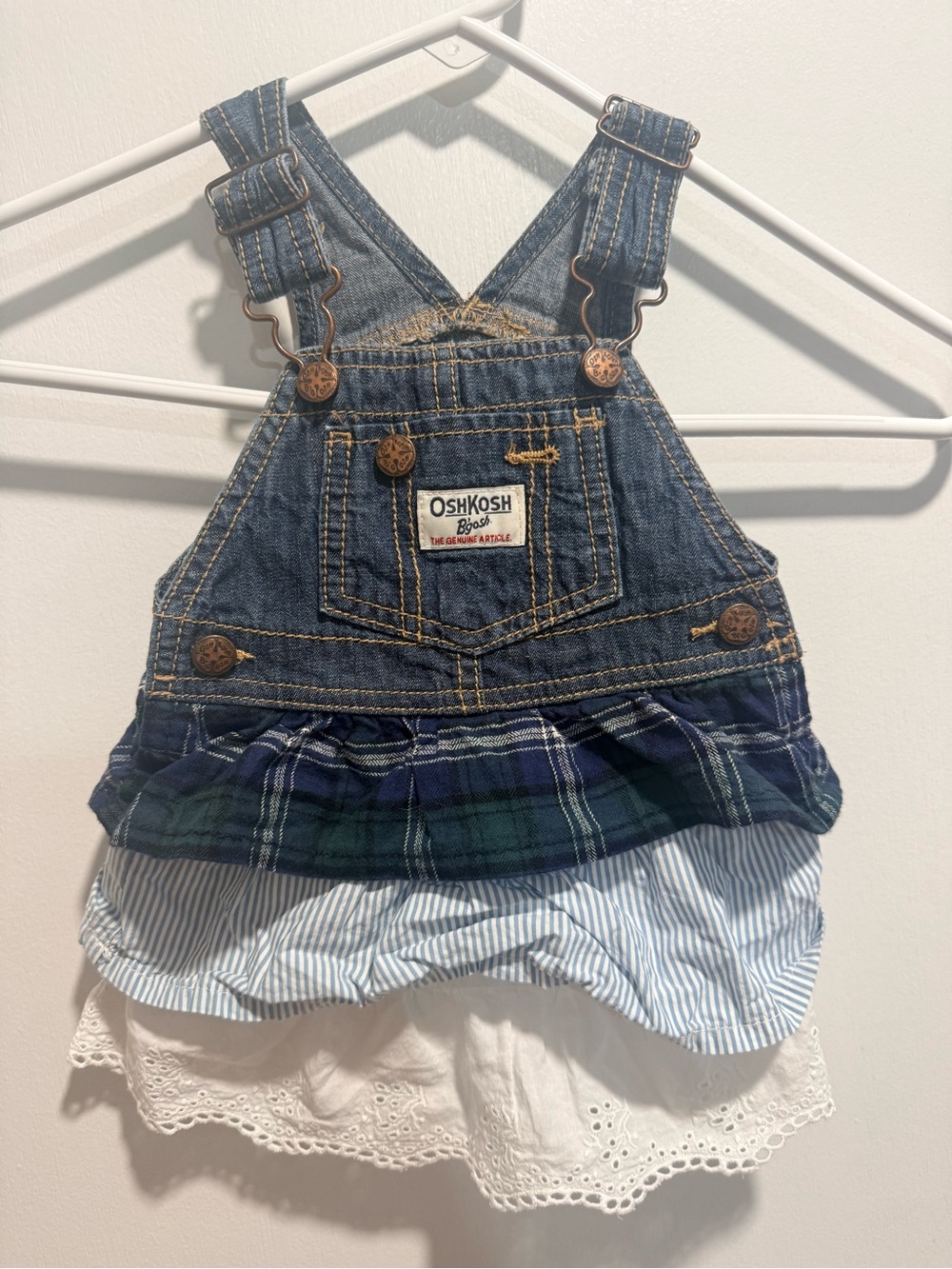 OshKosh B'gosh Girls' Denim Overall Dress - Blue